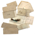 Exactly As Found: 1850s Envelop Filled with Seven Wrapped and Labeled Hair Samples