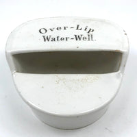 Evocative Antique Ironstone "Over-Lip Water-Well" (for Stamp Wetting, etc.)