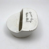 Evocative Antique Ironstone "Over-Lip Water-Well" (for Stamp Wetting, etc.)