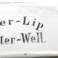 Evocative Antique Ironstone "Over-Lip Water-Well" (for Stamp Wetting, etc.)