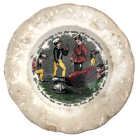 Let Us Open His Basket (and Take and Hide What We Find) ...Metaphoric for the Moment .c. 1840s Staffordshire Child's Plate