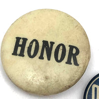 Honor + Others, Pair of Old Pinback Buttons