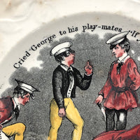 Let Us Open His Basket (and Take and Hide What We Find) ...Metaphoric for the Moment .c. 1840s Staffordshire Child's Plate