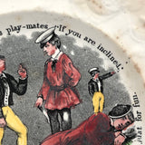 Let Us Open His Basket (and Take and Hide What We Find) ...Metaphoric for the Moment .c. 1840s Staffordshire Child's Plate