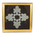 Antique Pennsylvania Quilting Template, Professionally Framed, with Nice Hand-stitched Mend