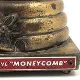 The Beehive Moneycomb, Punny (and Metaphorical Feeling) c. 1940s Still Bank