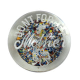 Don't Forget Mother! Antique Frit Glass Motto Paperweight