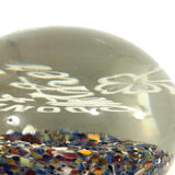 Don't Forget Mother! Antique Frit Glass Motto Paperweight