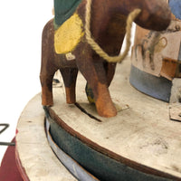 Very Tender 1952 Signed Folk Art Hand-cranked Carousel