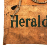 SOLD Beautifully Worn, Best Orange c. 1940s Herald American Newspaper Seller's Apron