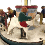 Very Tender 1952 Signed Folk Art Hand-cranked Carousel