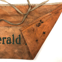 SOLD Beautifully Worn, Best Orange c. 1940s Herald American Newspaper Seller's Apron