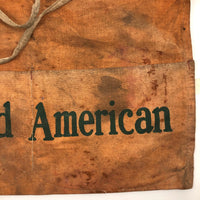 SOLD Beautifully Worn, Best Orange c. 1940s Herald American Newspaper Seller's Apron