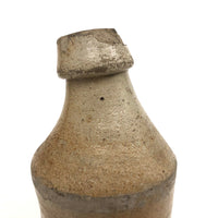 Drunken! Civil War Era Crooked Neck Knickerbocker NYC Stoneware Beer Bottle