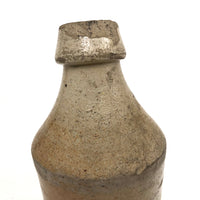 Drunken! Civil War Era Crooked Neck Knickerbocker NYC Stoneware Beer Bottle