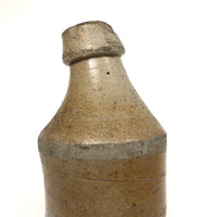 Drunken! Civil War Era Crooked Neck Knickerbocker NYC Stoneware Beer Bottle