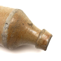 Drunken! Civil War Era Crooked Neck Knickerbocker NYC Stoneware Beer Bottle