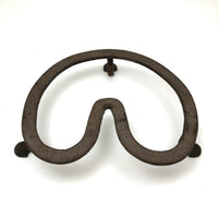 Hugely Tender c. 1820s Hand-forged Wrought Iron Heart Trivet