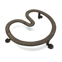 Hugely Tender c. 1820s Hand-forged Wrought Iron Heart Trivet