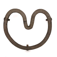 Hugely Tender c. 1820s Hand-forged Wrought Iron Heart Trivet