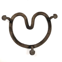 Hugely Tender c. 1820s Hand-forged Wrought Iron Heart Trivet