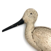 Old Carved, Polychromed Wading Bird with Great Form and Surface (As Found)