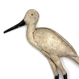 Old Carved, Polychromed Wading Bird with Great Form and Surface (As Found)