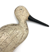 Old Carved, Polychromed Wading Bird with Great Form and Surface (As Found)