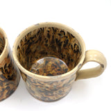 Glorious, Very Scarce Pair of Early Marbled Mochaware Child's Mugs