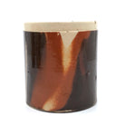 Sophisticated and Modern Feeling Early 19th C. Chocolate and Rust Glazed Mochaware Cup