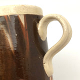 Sophisticated and Modern Feeling Early 19th C. Chocolate and Rust Glazed Mochaware Cup