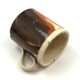 Sophisticated and Modern Feeling Early 19th C. Chocolate and Rust Glazed Mochaware Cup