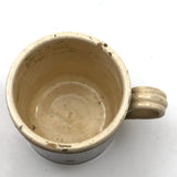 Sophisticated and Modern Feeling Early 19th C. Chocolate and Rust Glazed Mochaware Cup