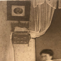 Chewing the Rag: Antique Mounted "Ectoplasm" Spirit Photo with Two Women. late 19th/early 20th c.