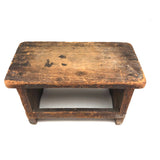 Honest, Sturdy, Very Useful Old Stool with Warm Dry Patina