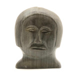 Wonderful Inuit Carved Green Stone Head, Signed with Disc Number