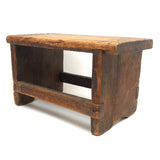 Honest, Sturdy, Very Useful Old Stool with Warm Dry Patina