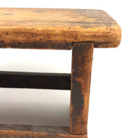 Honest, Sturdy, Very Useful Old Stool with Warm Dry Patina