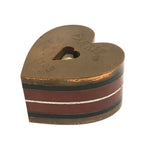 1903 Heart Shaped Love Token Metalsmith's Paperweight with Inset Photo