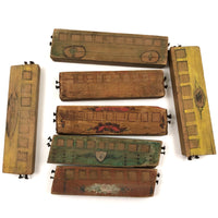 Wonderful Old Kid Made Set of Train Cars, with Three Locomotives!