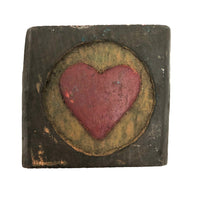 F.P's Kraft American Cheese Crate Wood Carved Red Heart