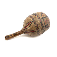 Lovely 19th C. Northern Plains or Plateau Native Painted Parfleche Rattle