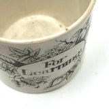 For Learning, Very Scarce and Lovely c. 1820s Pearlware Transferware Child's Mug (Two Small Chips)