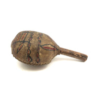 Lovely 19th C. Northern Plains or Plateau Native Painted Parfleche Rattle