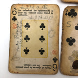 Much Used Fortune Teller's Deck of Early 1900s Gypsy Witch Cards, with Handwritten Notes, in Tin as Found