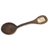 Lovely 1796 Hand-carved Spoon with Handwritten Inlay Under Glass