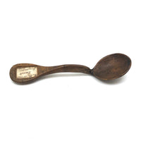 Lovely 1796 Hand-carved Spoon with Handwritten Inlay Under Glass