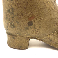 Nicely Carved Antique Miniature Boot in Original Gold Paint