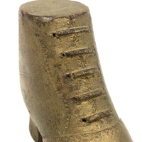 Nicely Carved Antique Miniature Boot in Original Gold Paint