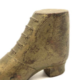 Nicely Carved Antique Miniature Boot in Original Gold Paint